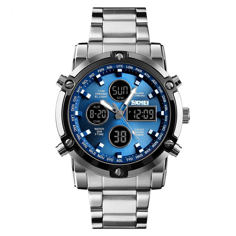 TOKDIS Men’s Luxury – Digital Sports Watch, Stainless Steel Edition