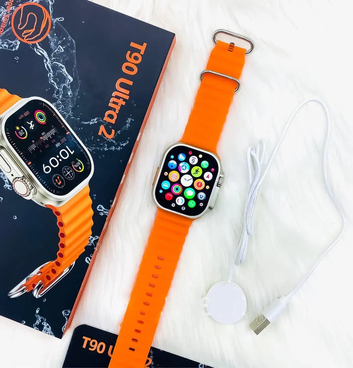 T90 Ultra 2 AMOLED Smartwatch with Rolex Chain